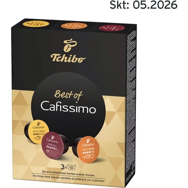 Best of Cafissimo 30 Kapsül Kahve Tchibo ile Caffè Crema ve Espresso Aromalı Premium