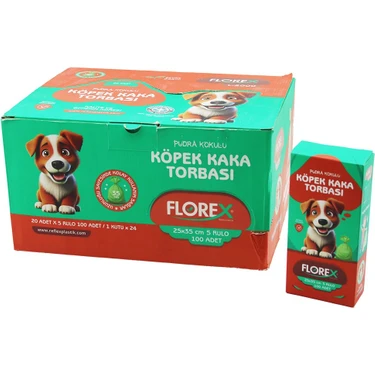 Hobilinka 2400 Adet = 1 Koli Köpek - Evcil Hayvan Kaka Torbası Pudra Kokulu - 25X35CM