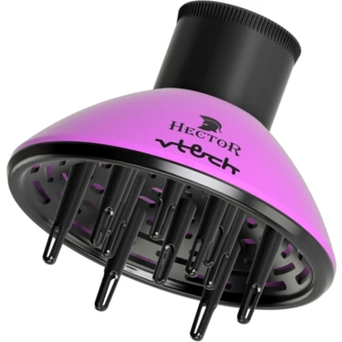 Hector V-Tech Lila Difüzör Yüksek Isıya Dayanıklı Universal Fönlerde Kullanım İçin