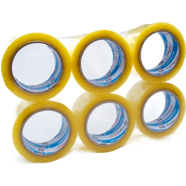 Bantix Huga Bant Akrilik Yüksek Kalite Koli Bandı 45 mm x 100 mt Şeffaf  (6'lı