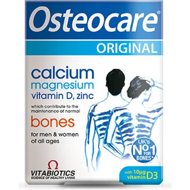 Osteocare Kalsiyum,Magnezyum, Çinko, D Vitamini İçeren Kemik Sağlığı Vitamini 90