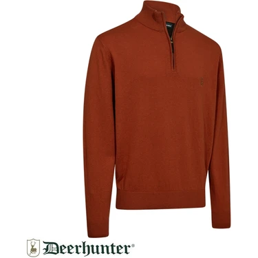 Deerhunter Harrington Fermuarlı Kahve Kazak