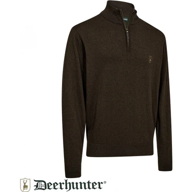 Deerhunter Harrington Fermuarlı Kahverengi Kazak