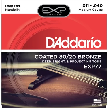 D'Addario EXP77 Bronze Mandolin Takım Tel