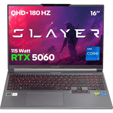 Game Garaj Slayer X7T-5060 C7 Intel Core I7 14650HX 16GB Ram 1tb SSD RTX5060 16" Qhd+ 180Hz IPS