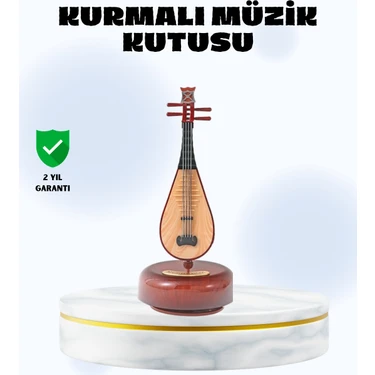 Pazarcan Enstrüman Şeklinde Müzik Kutusu Lüt Tasarım Melodious