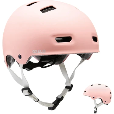 Decathlon Btwin Kask - Paten / Kaykay / Scooter - Pembe -