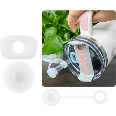 Belirtilmemiş Stanley Termos Uyumlu Stanley Quencher Uyumlu 3’lü Silikon Set – Sızdırmaz Tıpa,