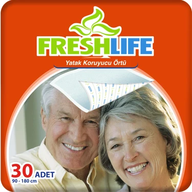 Freshlife Yatak Koruyucu Örtü 90x180 cm 30 Adet Sıvı Geçirmez Emici Tek