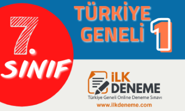 7. Sınıf Türkiye Geneli Online Deneme Sınavı 1